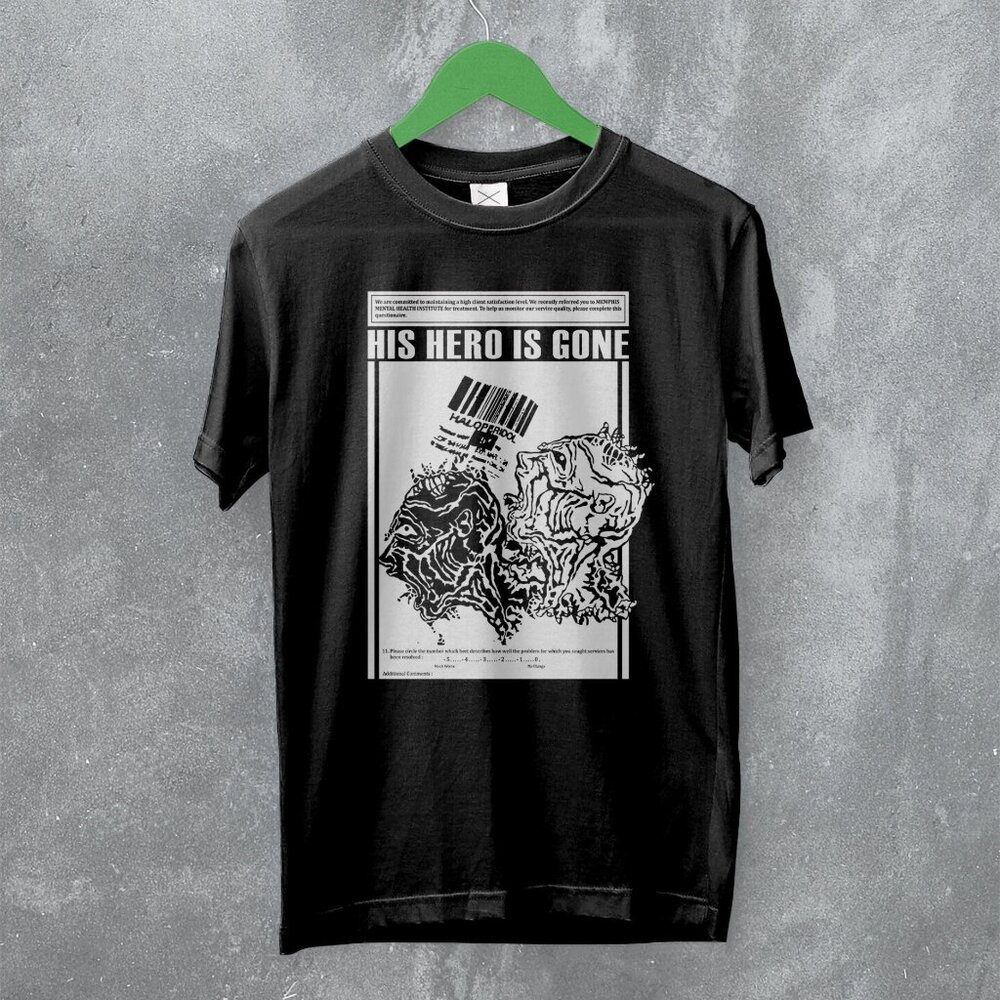 His Hero Is Gone Album Poster 90s Punk Rock Band Graphic Fan Art T-Shirt 103